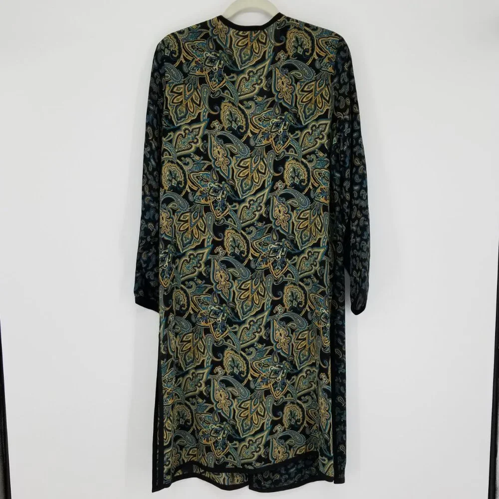 Silk Chiffon Duster- Long Cardigan for Evening, Office, Bohemian, Whimsigoth etc - Picture 5 of 7